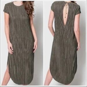 Sabina Musayev Textured Renaissance Midi Dress Olive